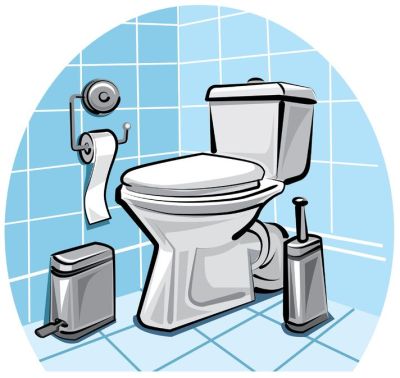 Drawing of a toilet