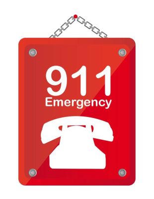 911 emergency sign